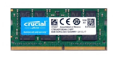 Оперативна пам'ять для ноутбука Crucial 8GB DDR4 2400MHz SO-DIMM (CT8G4SFD824A.C16FF)