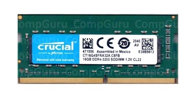 Оперативна пам'ять для ноутбука Crucial 16GB DDR4 3200MHz SO-DIMM (CT16G4SFRA32A.C8FB)
