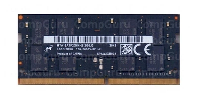 Оперативна пам'ять для ноутбука Micron 16GB DDR4 2666MHz SO-DIMM 2Rx8 (MTA16ATF2G64HZ-2G6J3)