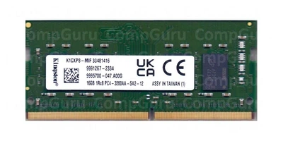 Оперативна пам'ять для ноутбука Kingston 16GB DDR4 3200MHz SO-DIMM 1Rx8 (K1CXP8-MIF)