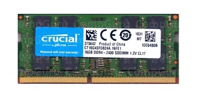 Оперативная память для ноутбука Crucial 16GB DDR4 2400MHz SO-DIMM (CT16G4SFD824A.16FE1)