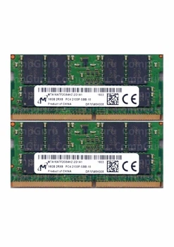 Комплект оперативної пам'яті для ноутбука Micron 32GB (2x16GB) DDR4 2133MHz SO-DIMM 2Rx8 (MTA16ATF2G64HZ-2G1A1)