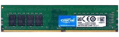 Оперативная память для ПК Crucial 8GB DDR4 2400MHz UDIMM (CT8G4DFD824A.C16FBR2)