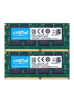 Комплект оперативної пам'яті для ноутбука Crucial 32GB (2x16GB) DDR4 2400MHz SO-DIMM (CT16G4SFD824A.C16FHD1)