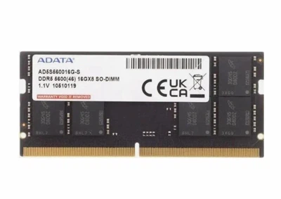 Оперативна пам'ять для ноутбука ADATA 16GB DDR5 5600MHz SO-DIMM (AD5S560016G-S)
