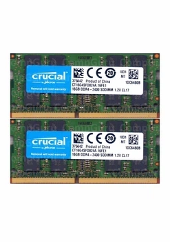 Комплект оперативної пам'яті для ноутбука Crucial 32GB (2x16GB) DDR4 2400MHz SO-DIMM (CT16G4SFD824A.16FE1)