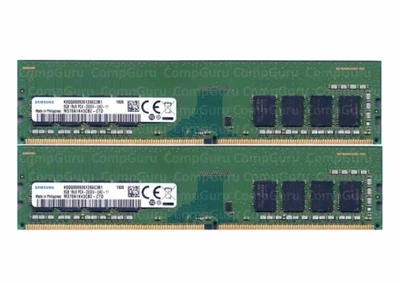 Комплект оперативной памяти для ПК Samsung 16GB (2x8GB) DDR4 2666MHz UDIMM 1Rx8 (M378A1K43CB2-CTD)
