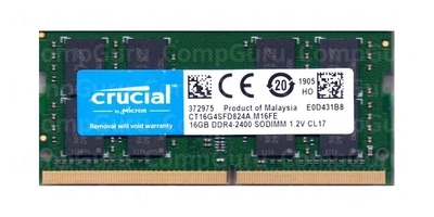 Оперативная память для ноутбука Crucial 16GB DDR4 2400MHz SO-DIMM (CT16G4SFD824A.M16FE)