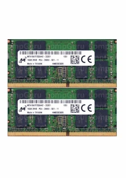 Комплект оперативної пам'яті для ноутбука Micron 32GB (2x16GB) DDR4 2666MHz SO-DIMM 2Rx8 (MTA16ATF2G64HZ-2G6F1)