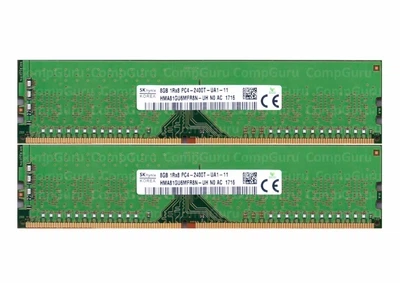 Комплект оперативной памяти для ПК SK hynix 16GB (2x8GB) DDR4 2400MHz UDIMM 1Rx8 (HMA81GU6MFR8N-UH)