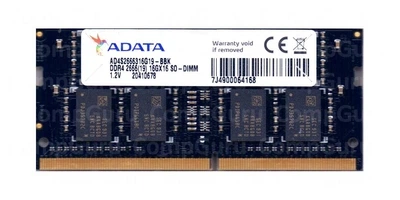 Оперативна пам'ять для ноутбука ADATA 16GB DDR4 2666MHz SO-DIMM (AD4S2666316G19-BBK)