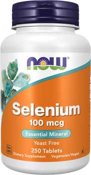 Suplement diety Now Foods Selen 100 mcg 250 tabletek (733739014825)