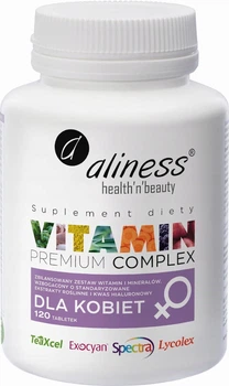 Suplement diety Aliness Vitamin Premium Complex dla kobiet 120 tabletek (5903242581960)