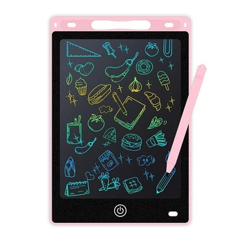 Планшет для рисования LCD 8.5" цветной со стилусом и блокировкой экрана для детей и взрослых розовый 29796