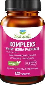 Suplement diety Naturell Kompleks Włosy Skóra Paznokcie 120 tabletek (5903031288865)