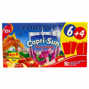 Напій Capri-Sun Mystic Dragon Містичний Дракон у пакетиках з трубочкою 2 л (10*200 мл)