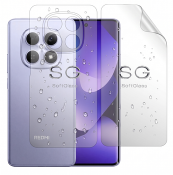 Плівка для Xiaomi Redmi Note 15 4G комплект: для передньої та задньої панелі зносостійка поліуретанова SoftGlass