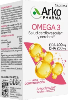 Suplement diety Arkopharma Omega 3 Fish Oil 100 kapsułek (8428148260032)