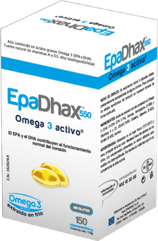 Suplement diety Epadhax Omega 3 Active 550 150 Caps (8436537340043)
