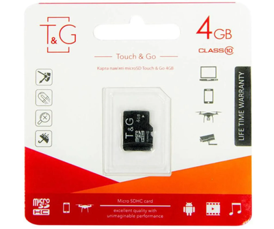 Карта памяти T&G 4 Gb microSD (class 10)