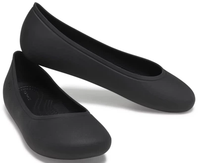 Жіночі балетки Crocs Brooklyn Flat Black (42-43, чорний)