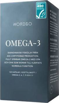 Suplement diety NORDBO Omega-3 ASC 120 kapsułek (7350076867124)