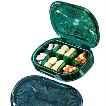 Органайзер для таблеток MEMOSAN Plastic Pill Organizer Waterproof Moisture-Proof зелений