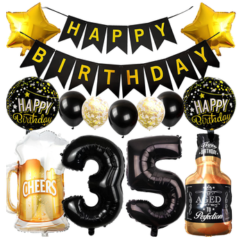 Фотозона Із Кульок Happy Birthday Чоловіча Вечірка ( 13 Кульок)