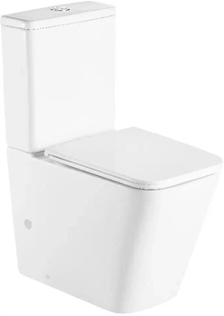 Унітаз-компакт Devit Flow Square DFL2170211W Vortex Flush із сидінням Soft Close дюропласт