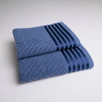 Комплект махровых полотенец SOFT 2шт GM Textile 50х90см, 70х140см 500г/м2 (Синий)