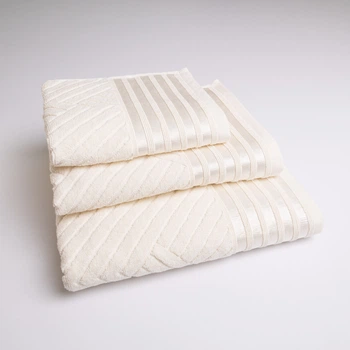 Набор махровых полотенец SOFT 3шт GM Textile 40х70см, 50х90см, 70х140см 500г/м2 (Ванильный)