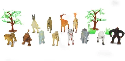 Набір фігурок диких тварин Jamara Wild Animals 16 шт тварини для гри в зоопарк від 3 років (SKU-244)