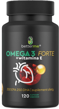 Омега-3 Better Me Omega 3 Forte + Вітамін Е 120 капсул (5904422547646)