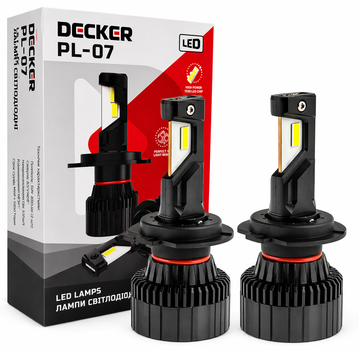 Светодиодная лампа Decker H7 PL-07 LED CANBUS лампы головного света 9-32V (комплект) 2 шт
