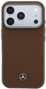 Чохол для смартфона Mercedes-Benz Leather Semi Wrap Wood Effect MagSafe для Apple iPhone 17 Pro Max Camel (3666339618049)