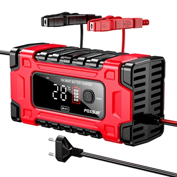 Зарядное устройство Foxsur FBC122410E 10A 180Ah 12-24v Red