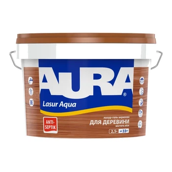 Декоративна акрилова лазур для дерева AURA Lasur Aqua Венге 2.5 л