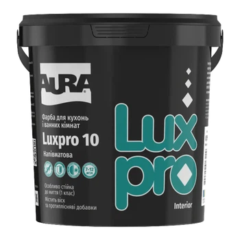 Напівматова фарба для кухонь та ванних кімнат AURA Luxpro 10 0.95 л