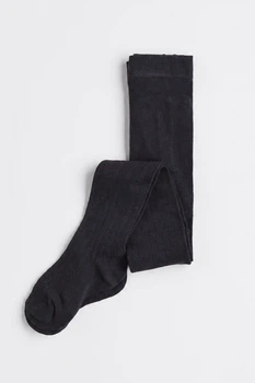 Колготки бавовняні однотонні для дівчинки H&M 0665542038 098-104 см (2-4 years) сірий