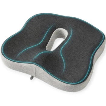 Ортопедическая подушка для сидения IDEIA Memory Foam 43х38х10 см серая (8-36375)
