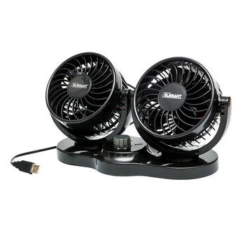 Вентилятор автомобильный двойной Elegant Maxi 101 554 5V USB 4 дюйма (002-70143)