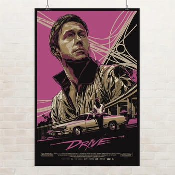Постер Драйв, Drive (2011), Gosling, Раян Ґослінґ, культове кіно, нуар, A3 42×28 см (id2355)