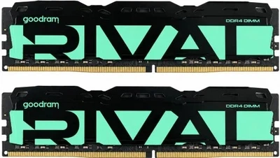 Pamięć RAM Goodram DDR4-3200 16384MB PC4-25600 (Kit of 2x8192) Rival Radiant Green (GGRGD4-32L16SA/16GDC)