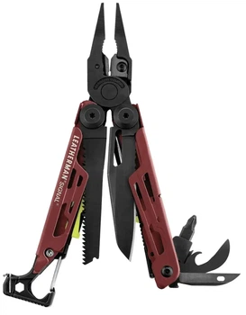 Мультитул Leatherman Signal Crimson кресало свисток точило ніж пила для походів