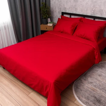 Комплект постельного белья Moon&Star Сатин Premium Red Velvet Евро 200х220 наволочки 2х70х70 (MS-820016777)