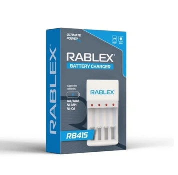 Зарядний пристрій RABLEX RB-415 на 4 батарейки (AA,AAA)