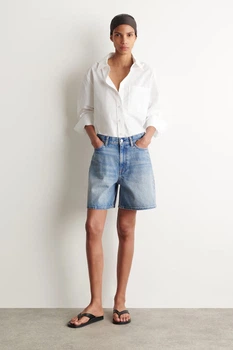 Шорти COS High-Rise Denim Shorts Жіночі Джинсові Світло-сині 25 (1222524006)