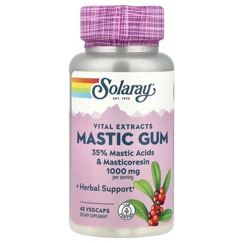 Мастикова смола Solaray Mastic Gum, 45 вегакапсул