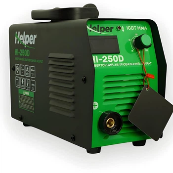 Сварочный инвертор Helper HI-250D 250 А 9 кВА MMA 220 В с дисплеем аппарат для ручной дуговой сварки электроды 1,6-5,0 мм инверторный для дома гаража мастерской строительства и профессиональных работ