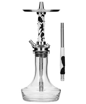 Кальян Moze Breeze Pro Candy Line Grey-White из нержавеющей стали 48см на уплотниителе компактный